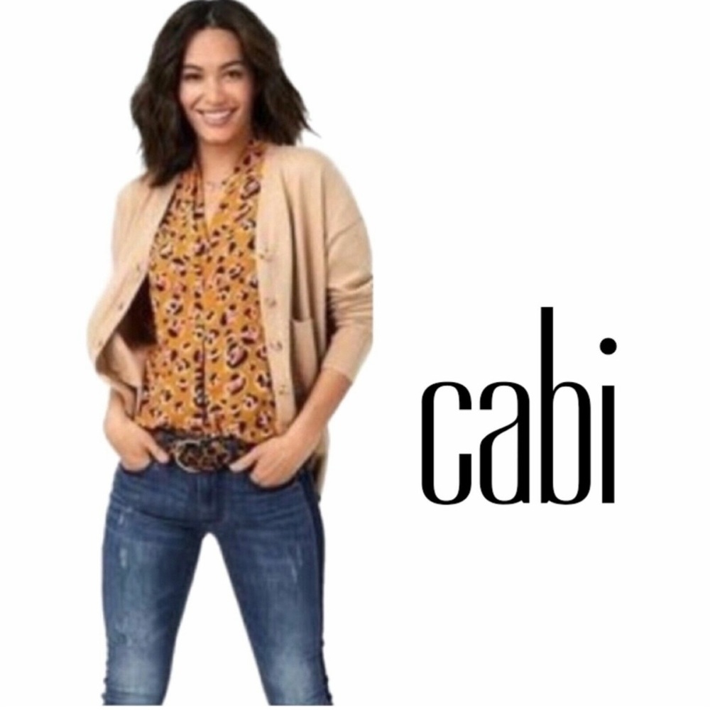 cabi #3792 NWOT Prowl Sunset Leopard Print Blouse, Size M